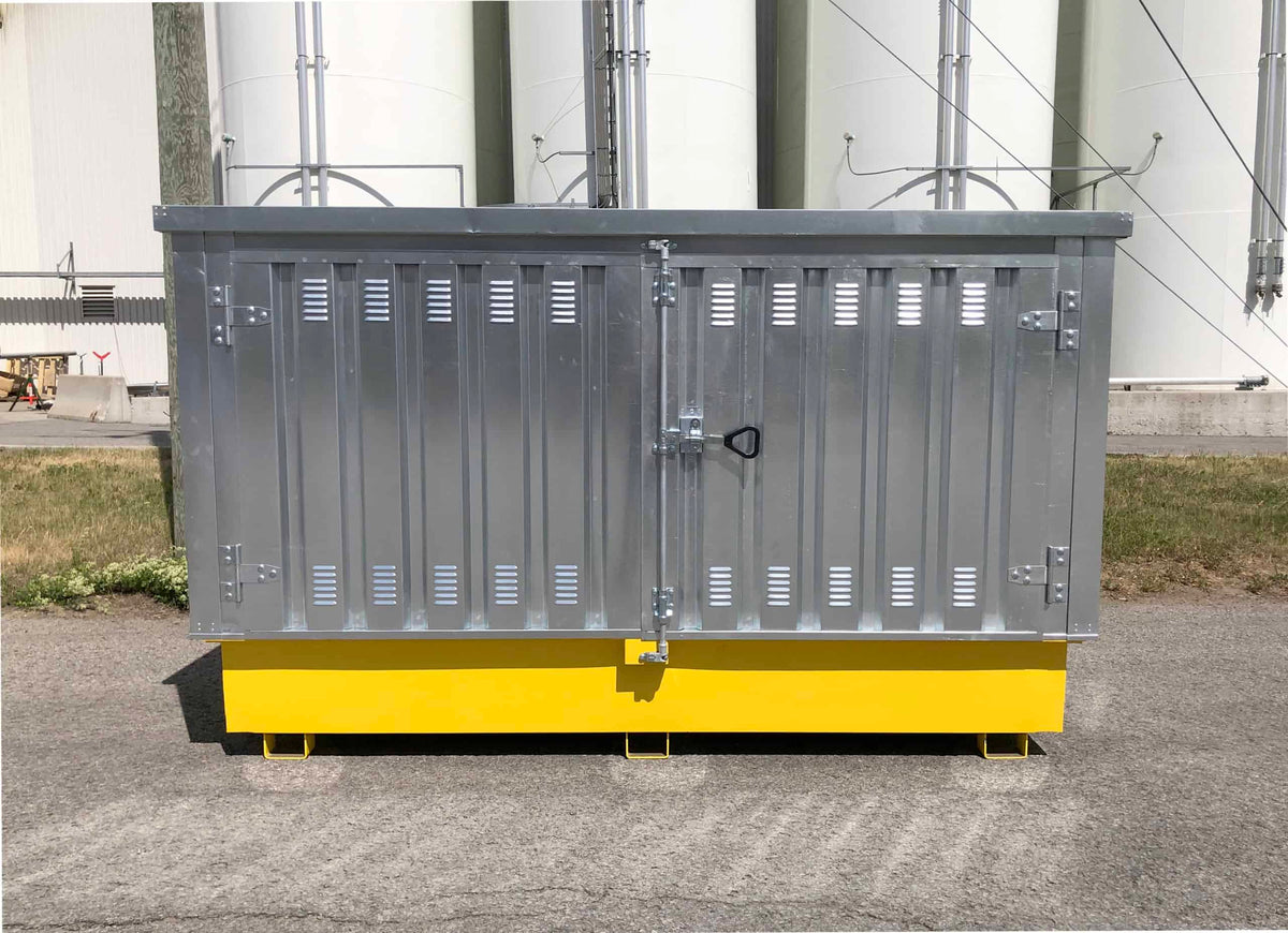 UltraTech Twin IBC Hard Top Steel Spill Pallet