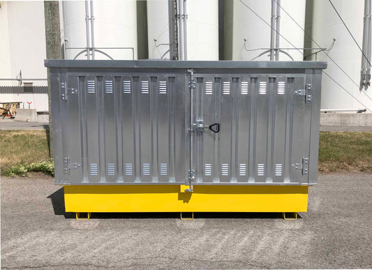 UltraTech Twin IBC Hard Top Steel Spill Pallet
